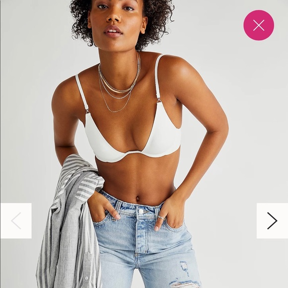 NWT Free People Synthetic Ari underwire bra in tango red, size 34B - Picture 2 of 5